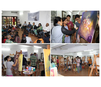 জাহাঙ্গীরনগর বিশ্ববিদ্যালয়ের চারুকলা বিভাগে চিত্রকর্মশালা