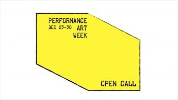 Open call for Performance Art Week, 2016